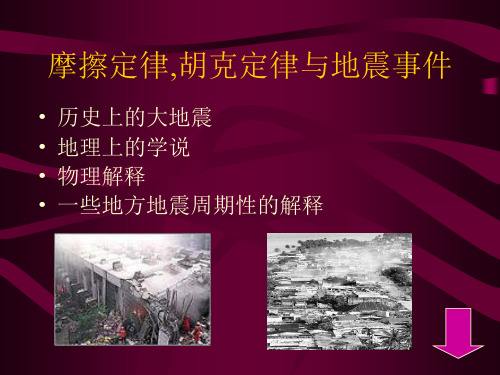 摩擦定律,胡克定律与地震事件【免费文档】