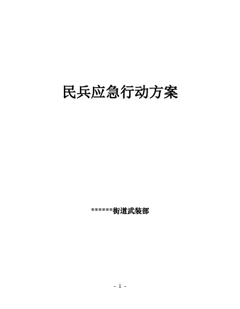 应急分队行动方案