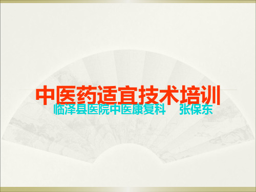 中医药适宜技术培训
