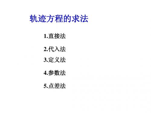 轨迹方程的求法.