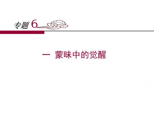 人民版高中历史必修三6.1《蒙昧中的觉醒》课件 (共23张PPT)