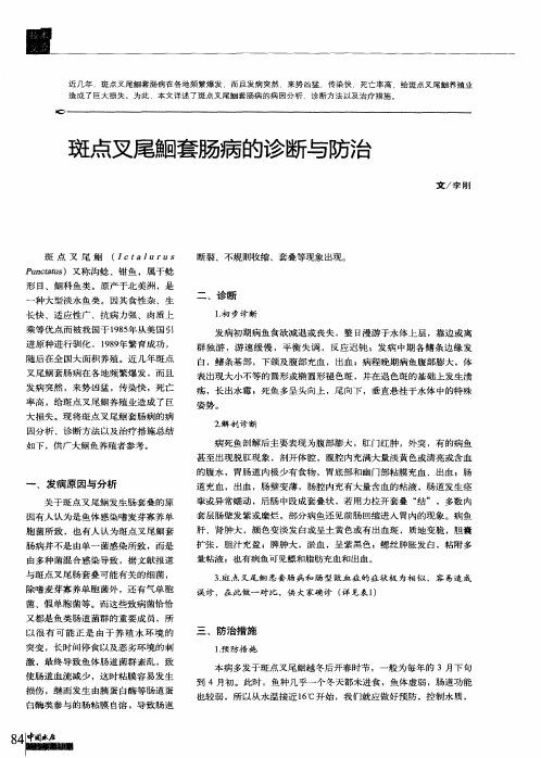 斑点叉尾鲴套肠病的诊断与防治
