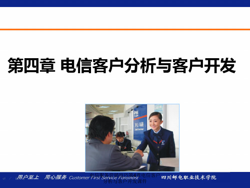 电信服务营销技巧第4章电信客户分析与客户开发课件
