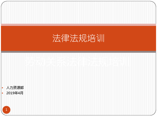 法律法规培训课件(人力培训材料)