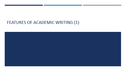Features of Academic Writing (1)