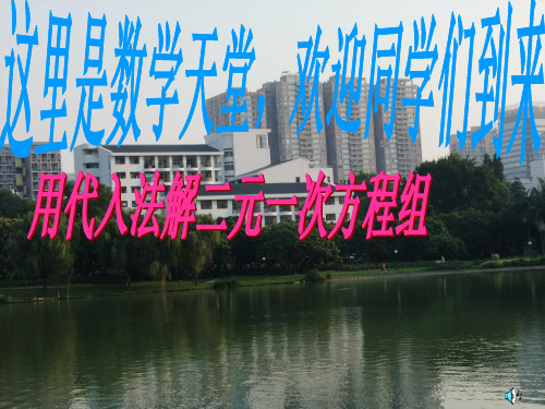 人教版七年级下册数学8.2：二元一次方程组的解法课件 (共22张PPT)