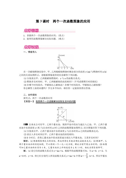  两个一次函数图象的应用1【公开课教案】(含反思)