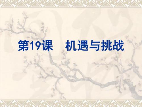 第19课  机遇与挑战