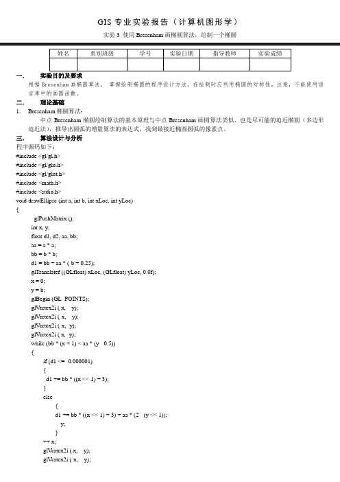 Bresenham椭圆算法