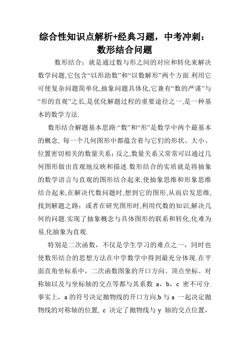 综合性知识点解析+经典习题,中考冲刺：数形结合问题.doc