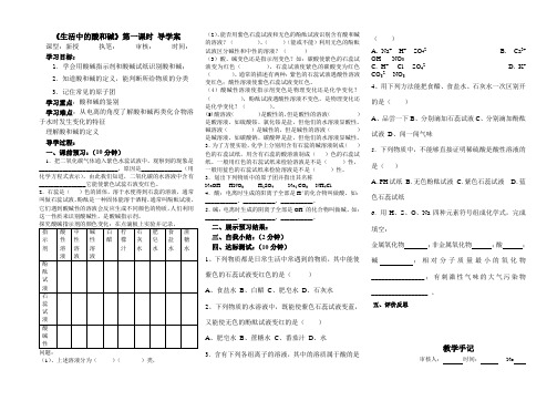 完整word版,九年级化学《生活中的酸和碱》第一课时 导学案