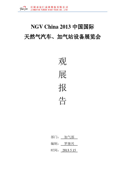 2013年北京NGV会展报告解析