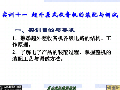 实训十一  超外差式收音机的装配与调试PPT课件