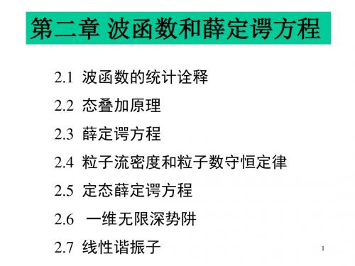 波函数的统计诠释态叠加原理薛定谔方程粒子