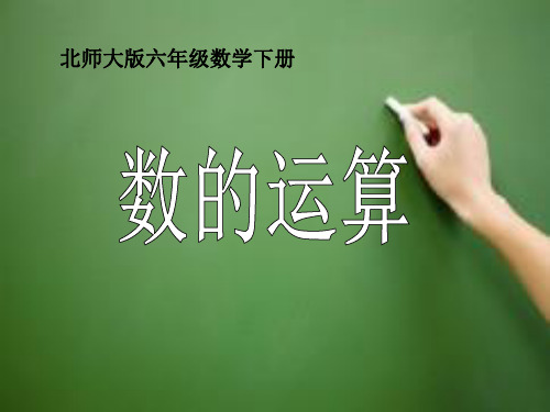 北师大版六年级数学下册数与代数2.数的运算课件