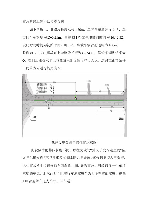 事故路段车辆排队长度分析