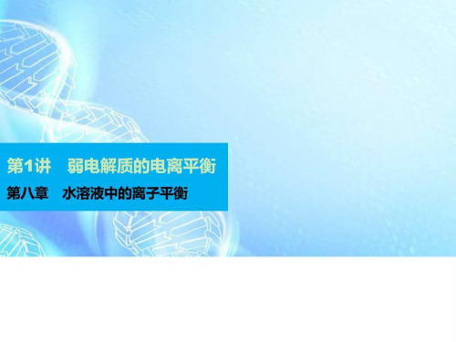 2016年高考化学(广东专用)一轮复习课件第八章 第1讲