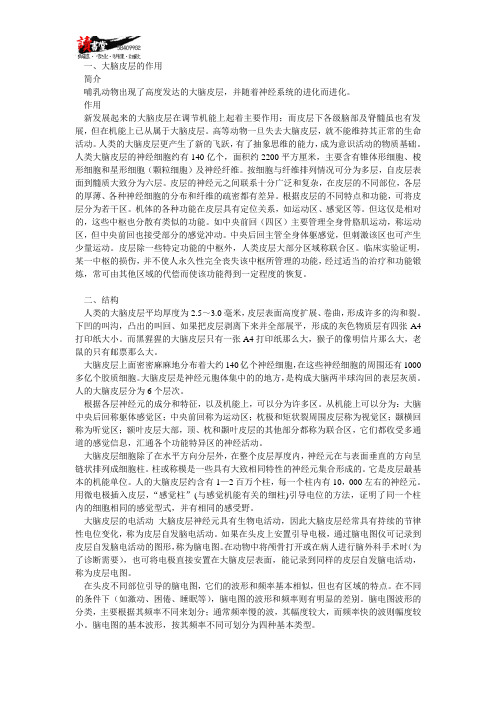 【保护大脑】第二章 大脑皮层的认知(1)