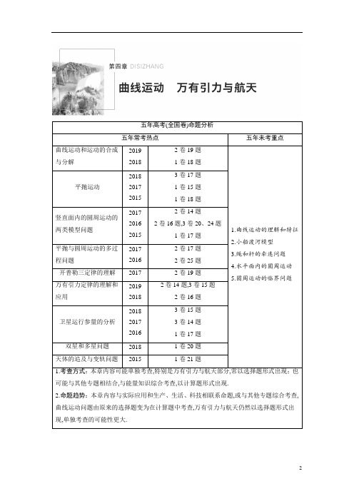 高2021届高2018级高三物理一轮复习第四章第1讲