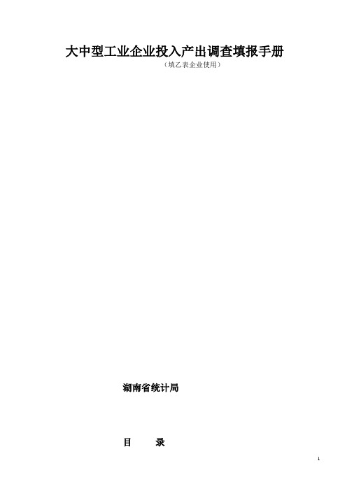 [企业管理]大中型工业企业投入产出调查填报手册(填乙表企业使用)(doc 64页)