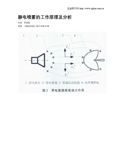 静电喷雾的工作原理及分析