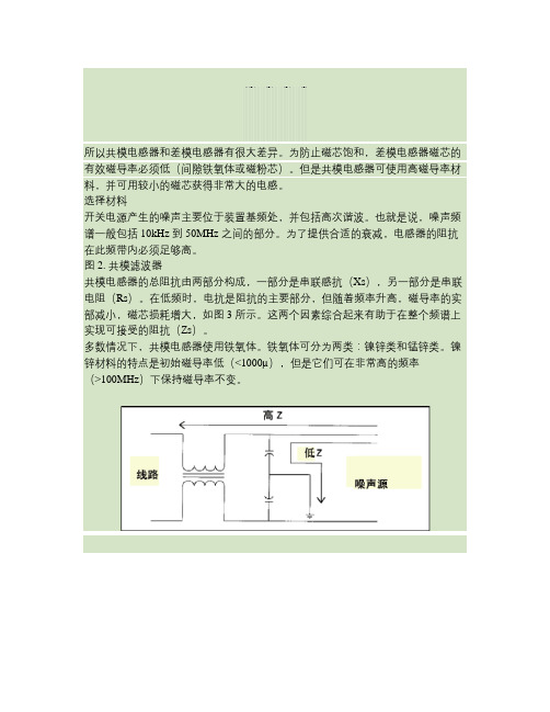 共模电感材料选择