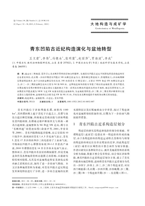 青东凹陷古近纪构造演化与盆地转型