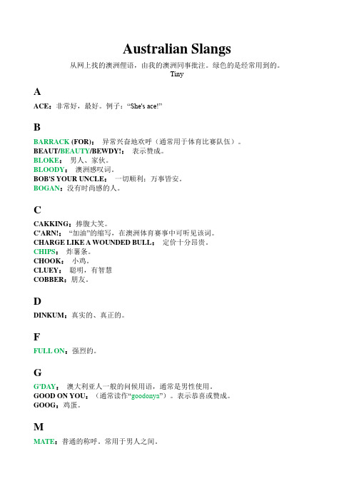 澳洲俚语