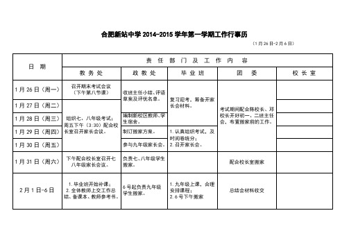 工作行事历(1.26-2.6)