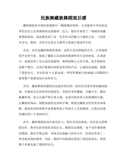 民族舞藏族舞蹈观后感