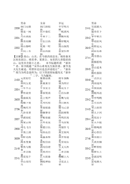 水部参评秘诀