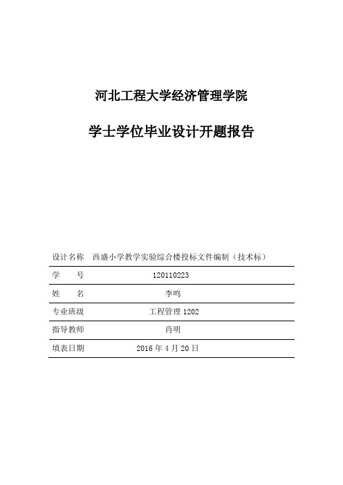 开题报告
