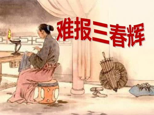《难报三春晖》爱在屋檐下PPT优秀课件3