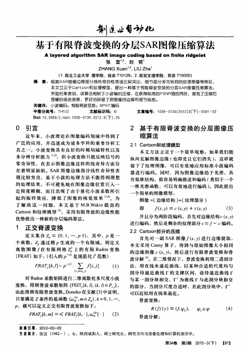 基于有限脊波变换的分层SAR图像压缩算法