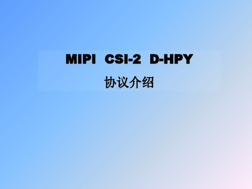 MIPI CSI-2 协议介绍解读