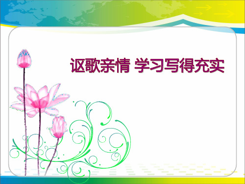 《讴歌亲情 学习写得充实》PPT课件【完美版课件】