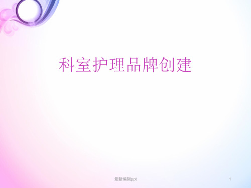 护理品牌建设ppt课件