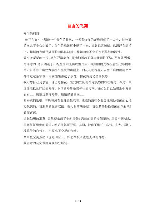 自由的飞翔