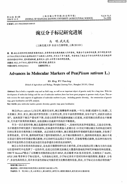 豌豆分子标记研究进展