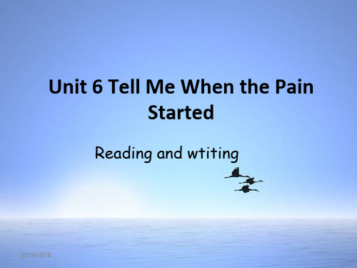 高教版中职英语(基础模块 第2册)Unit 6《Tell me when the pain started》ppt课件5