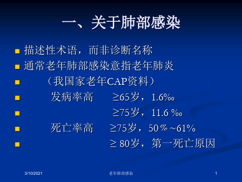 老年肺部感染培训课件