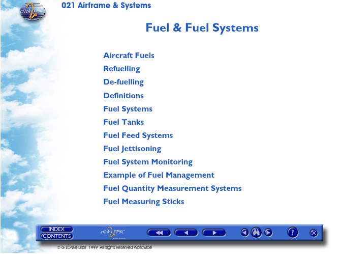 飞机油箱系统介绍Fuel Systems