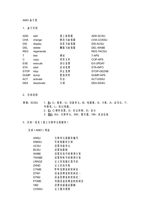 AMO命令集