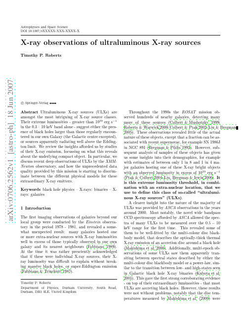 X-ray observations of ultraluminous X-ray sources