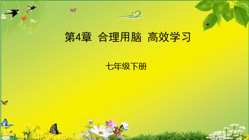 冀教版生物七年级下册第4章合理用脑 高效学习复习课件(21张PPT)