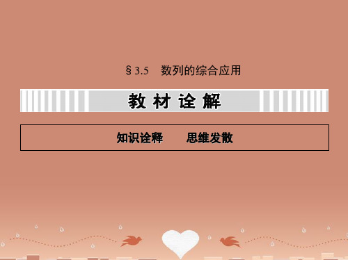 (江西专用)高考数学一轮复习 3.5 数列的综合应用课件 文 新人教A版