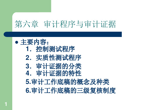审计程序与审计证据PPT演示文稿