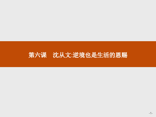 人教版高中语文中外传记作品选读课件第六课沈从文逆境也是生活的恩赐