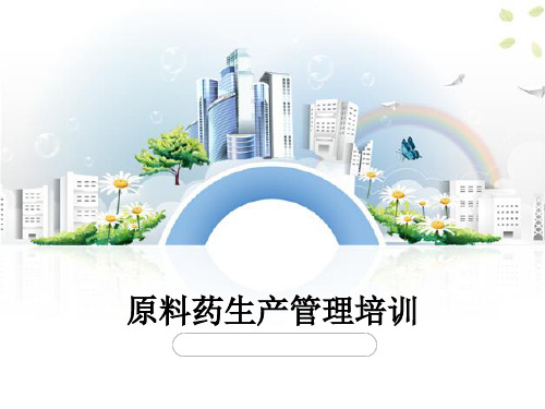 原料药生产管理培训ppt课件
