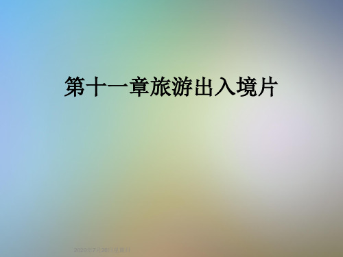 第十一章旅游出入境片